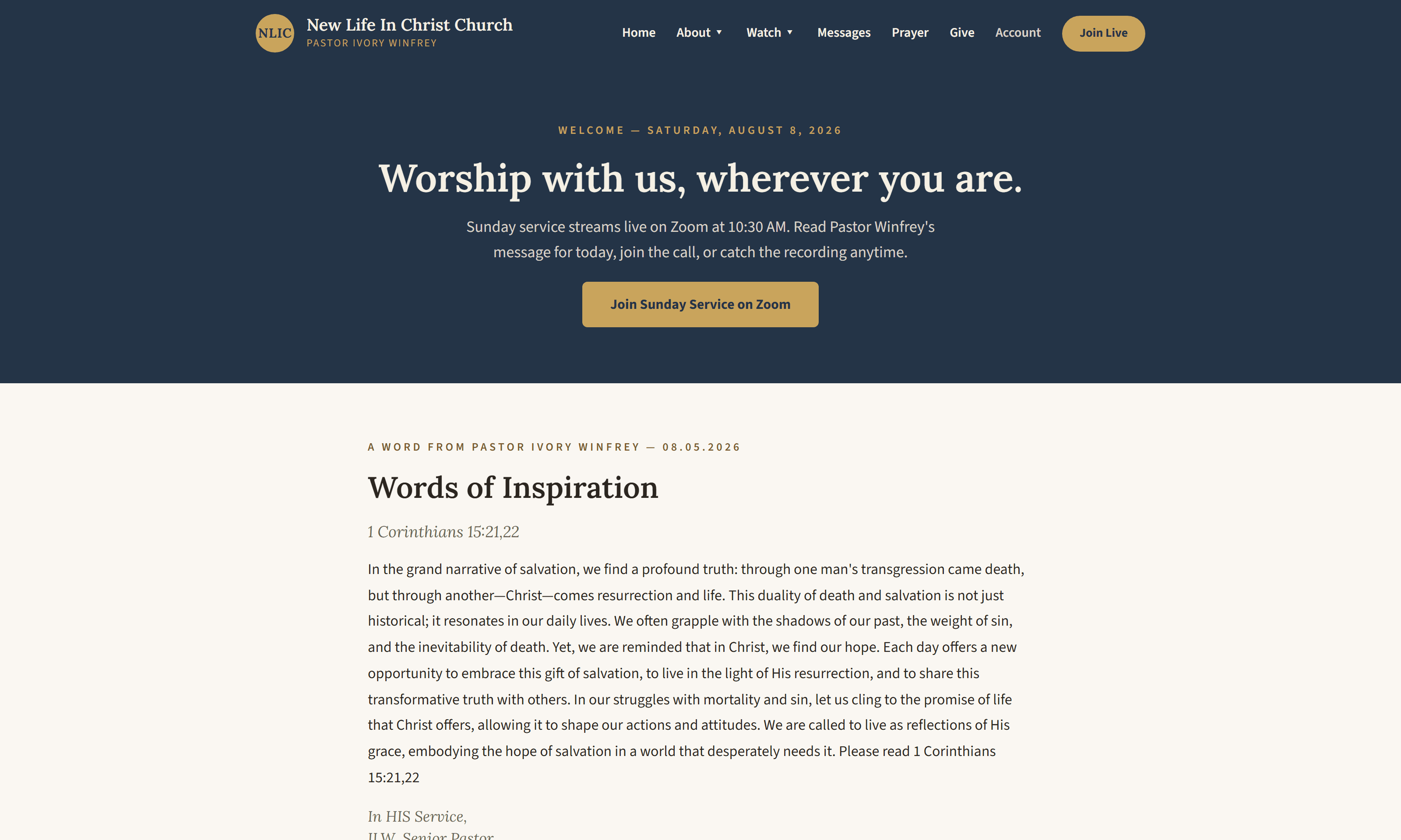 New Life In Christ Church screenshot